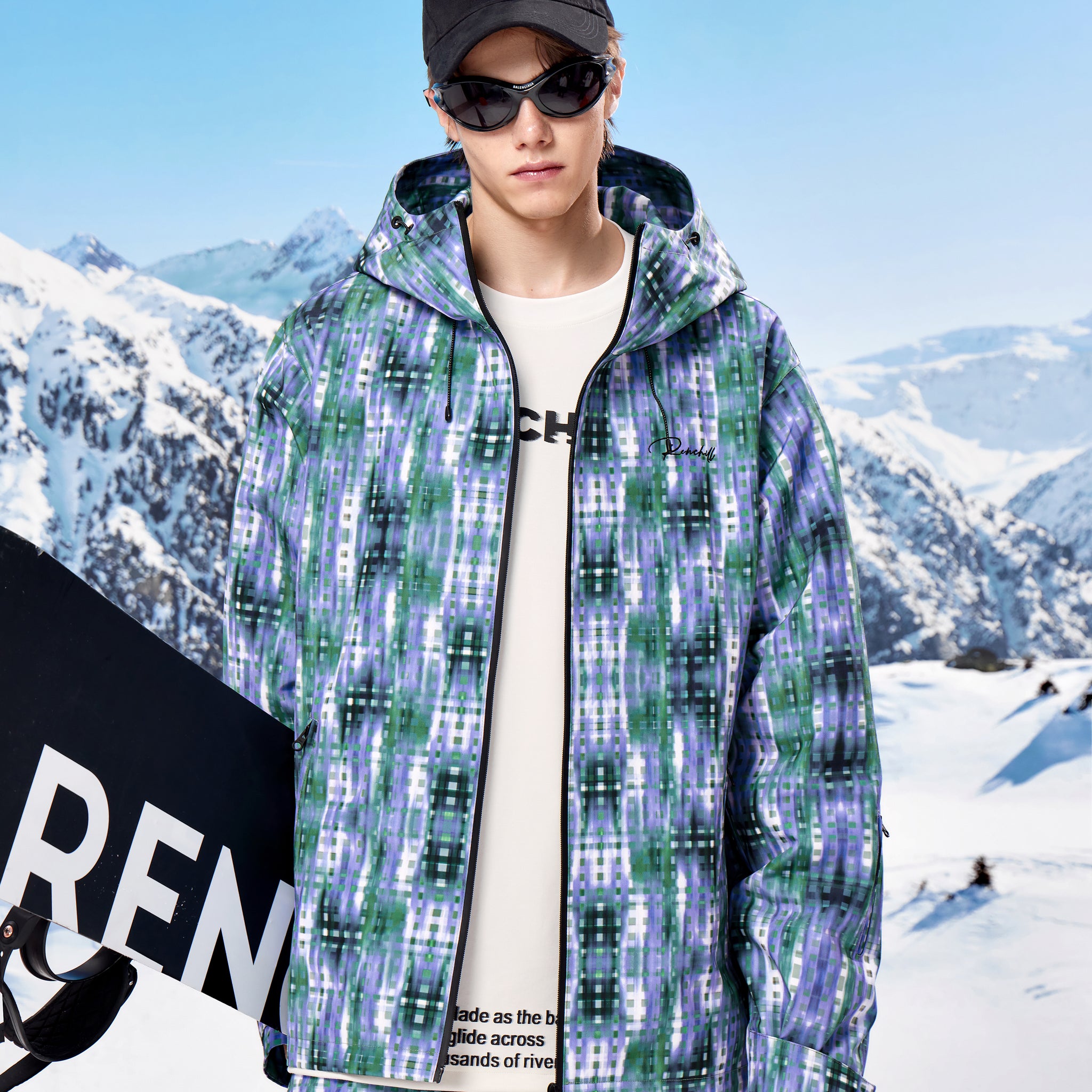 Renchill 2XL Cyberpunk Check Neutral Snow Suit