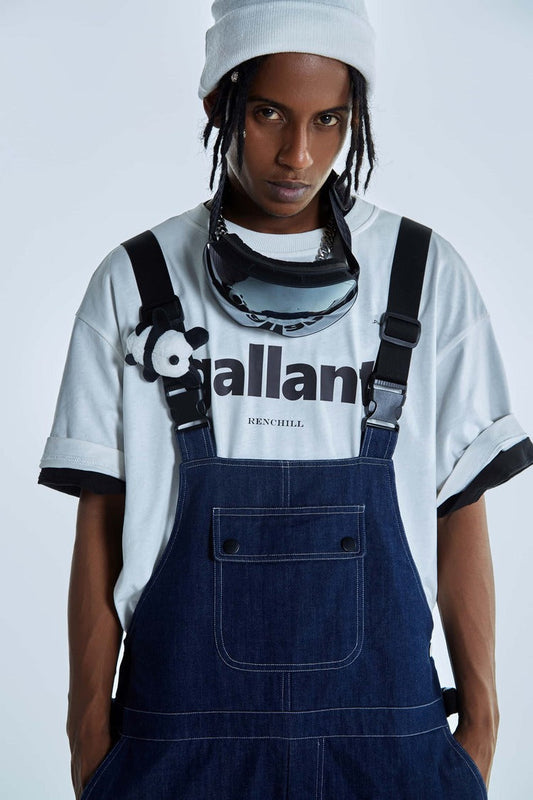 RenChill Panda Jeans Baggy Style Bibs - Limited