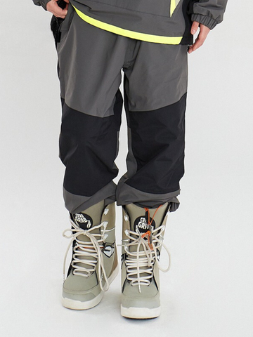 NANDN Colorblock Narrow Mouth Ski Baggy Snow Pants